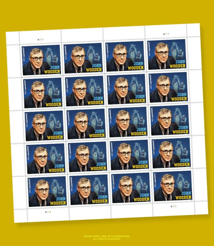 USPS_John_Wooden_2024_Pane