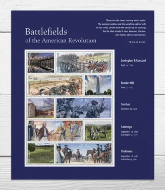 2025 Battlefields of the American Revolution Forever First Class Postage Stamps